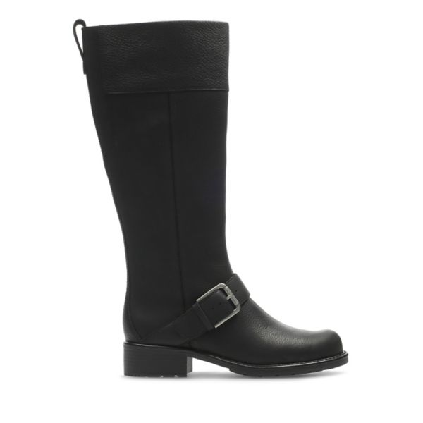 Clarks Womens Orinoco Jazz Knee High Boots Black | UK-8956147